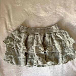 Sage Tiered Gauze Skort